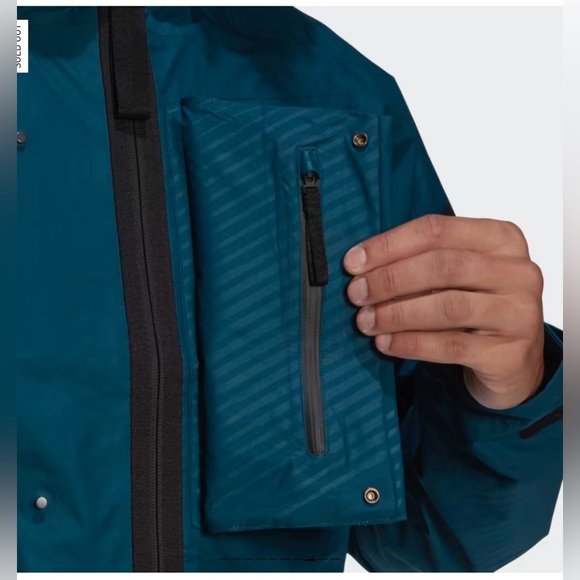 Adidas TERREX XPLORIC RAIN.RDY HIKING JACKET Mens Sz Xl - Picture 4 of 10